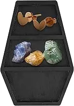 Wooden Trinket Shelf, Jewelry Display Stand, Cabinet Case for Jewelry Rings Rock Mineral Specimens Storage Collection Home Decoration