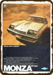 1977 CHEVROLET Chevy Monza Spyder Car Vintage-Look DECORATIVE REPLICA METAL SIGN