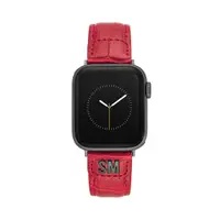 在飛比找友和YOHO優惠-SM 紅色仿皮錶帶配鱷魚紋Apple Watch錶帶 42/
