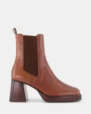 Shelly Shen Cheeta/Dark Brown Womens Boots 38