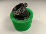 GREEN 45MM BENT ANGLED FOAM AIR FILTER POD PIT PRO TRAI QUAD DIRT BIKE ATV BUGGY
