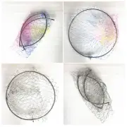 2 Pcs Fish Keeper Folding Landing Net Head Nets Cast for Fishing