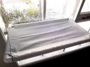 3067 - PAWS INDOORS WINDOW SEAT, CAT BED, CAT SUN LOUNGER, NEUTRAL