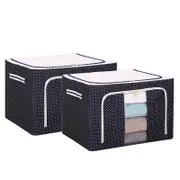 Catzon 2 Pcs 66L Clothes Storage Bins Foldable with Handles for Bedroom