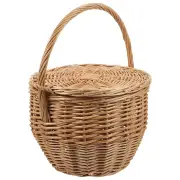 NNEOBA Wicker Woven Picnic Basket with Handle