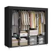 Inch Large Capacity Portable Closet Wardrobe with NonWoven Fabric Cover 4 Hangin