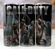Zombie Game Inspired Tumbler 20oz Stainless Steel Gamer Undead Call of Cup Duty