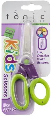 3 Pack Tonic Kushgrip Kids' Blunt Tip Scissors 5"-Purple & Green 430-119E