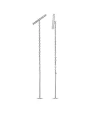 14K 0.09 ct. tw. Diamond Threader Earrings