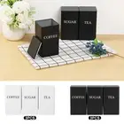 3Pcs Tea Coffee Sugar Canisters Set Coffee Sugar Containers Kitchen Storage 'wa