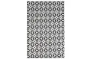 Modern Handwoven Wool Rug-Luxury 6407-Ivory Black