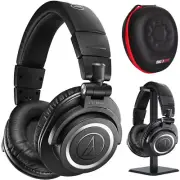 Audio-Technica ATH-M50xBT2 M50X Wireless Bluetooth Headphones Bundle with Case