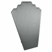 Steel Grey Leatherette Jewelry Necklace Pendant Display Stand Easel Holder