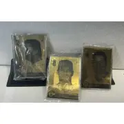 Albert Pujols, Scott Rolen & Jim Edmonds Laser Line Gold Cards Set w/stand