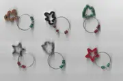 Wine Glass Stemware Silver Toned Mini Christmas Cookie Marker Charms Set of 6