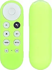 Luminous Green Remote Case Fit for 2020 Google TV Chromecast 4K Voice Remote Lightweight Anti-Slip Skin-Friendly Silicone Skin Sleeve(Only Cover)