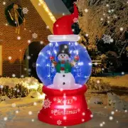 Christmas Inflatables Snow Globe - Blow Up Snowman with LED Lighted Yard Deco...