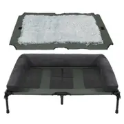 Raised Pet Bed for Dogs – Elevated Design with Detachable Plush Bolster and Cooling Feature