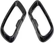 Compatible Fo BMW X5 G05 X6 G06 X7 G07 2019-2024 Exhaust tip Upgrade Stainless Steel Black Inner Tube Muffler Trim Cover Tip Nozzle(Black A)