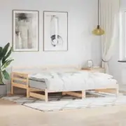 vidaXL Daybed with Trundle 92x187 cm Single Size Solid Wood Pine