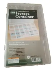 24 Compartment Organizer Plastic Box Storage Container Craft, Jewelry, Parts USA