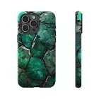 Emerald Green Stone Mosaic - Phone Cover Case for iPhone | Galaxy | Pixel
