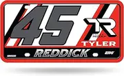Rico Industries NASCAR Racing Tyler Reddick Metal Auto Tag 6" x 12" - Great for Truck/Car/SUV