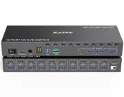 10 Port 8 Port KVM Switch HDMI 4K@60Hz EDID Simulation, USB 3.0 HDMI KVM Swit...