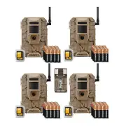 Muddy Mitigator 2.0 Cellular Brown 4 Pack Camera Combo and Card Reader Bundle