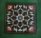 24 Inches Square Marble Coffee Table Top Floral Pattern Inlay Work Center Table