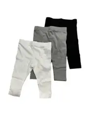 Baby Girls' 3pk Leggings Set - Cat & Jack White/Gray/Black NB
