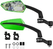 ADDMOTOR Bike Mirror, 1 Pair Bicycle Mirror Handlebar Mount, 360° Adjustable Rotatable Bike Mirrors, HD, Safe Handlebar Rearview Mirror, Bike Accessories Bicycle Mirrors Set Green