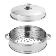 Stainless Steel Steaming Basket Vegetable Steamer Fish Pot Dumpling