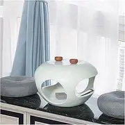 Side Table Small Side Table for Living Room, Modern Home Décor Side Table with Storage Shelf, Fully Assembled Small Coffee Table Tea Table Snack Table, Accent Table End Tables Living Room(White)