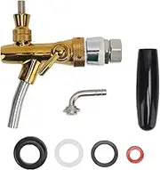 Adjustable Draft Beer Fauce,Tap Faucet for Homebrew Barrel Fermenter Wine Beer Beverage Juice Dispenser Food Grade Golden Stainless Steel Beer Keg Tap for Bar Hotel