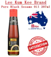 NEW Lee Kum Kee LKK Pure Black Sesame Oil 207ml + Free Ship 李锦记黑芝麻油