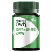 Nature's Own Korean Ginseng 500mg 60 Tablets
