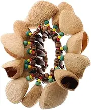 Alasum Natural Hand Bell Bracelet African Drum Accessory Handbell Drum Percussion for Boys and Girls