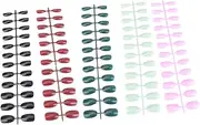 FOMIYES 120pcs Piece Fake Nail Stickers Nail Stickers for Nail Art False Nails Fake Nails Solid Color Fake Nail Manicure Stickers Manicure Accessories Manicure Tool