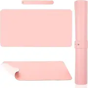 Pink Nail Art Table Mat, Foldable Nail Hand Rest Mat for Nail Arm Rest Cushion, Soft Microfiber PU Leather Nail Arm Rest Pillow Manicure Pad, Nail Table Desk Mat for Nail Technician Manicure(MAT ONLY)