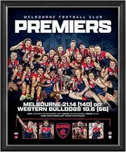 Melbourne Demons 2021 Premiers Official AFL Sportsprint Framed