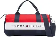 [Tommy Hilfiger] Weekender Bag, Sports Bag, Travel Bag, Duffle Bag, Softshell Fabric, 50 x 25 x 20 cm, blue, Travel bag, dulle bag, gym bag, Blue, Travel bag, dulle bag, gym bag