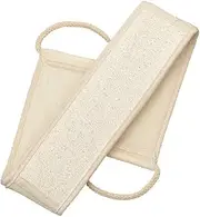 WADY Natural Egyptian Loofah Back Scrubbers for Use in Shower, Exfoliating Body Scrubber, Exfoliating Natural Loofah Back Scrubber for Shower for Men and Women to Clean Your Back Deeply (Rice white)