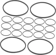 GLSTOY 20pcs Cassette Player Belts Replacement for Cassette Tape Recorders Recorder Belts 2mm Square Rubber Drive Belts