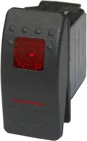 12V/24V MOMENTARY Carling Type Rocker Switch Plain Cover 500RM Universal fits Toyota Nissan Holden Mitsubishi Ford Amarok etc. LED red