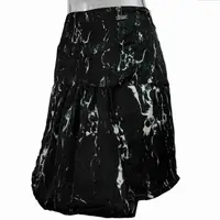 在飛比找有閑購物優惠-義大利品牌DIESEL黑色波紋抓褶緞面澎澎裙