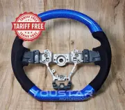 TARIFF FREE BLUE CARBON Alcantara Steering Wheel for SUBARU WRX STI Levorg 15-21 (for: Subaru)