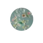 Ceramic Trivet insulation mat 16cm round Daisy chain design