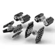 136 PCS-Classic Space Movie Series-Creative Mini Tie fighter combo Building