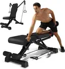 Adjustable Weight Bench for Home Gym Bench Press Bar Full Body Strength Training